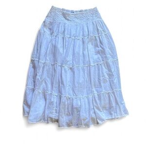 St. John’s Bay teared white skirt with lace detail